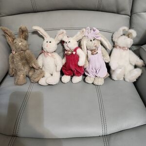 Adorable Boyds Bears Plush Bunny Set